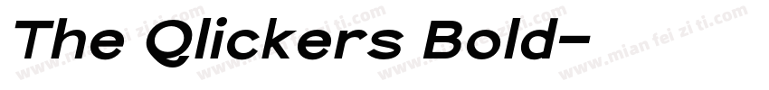 The Qlickers Bold字体转换
